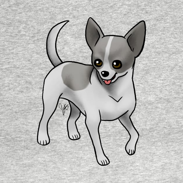 Dog - Chihuahua - Short Haired - Black and White by Jen's Dogs Custom Gifts and Designs